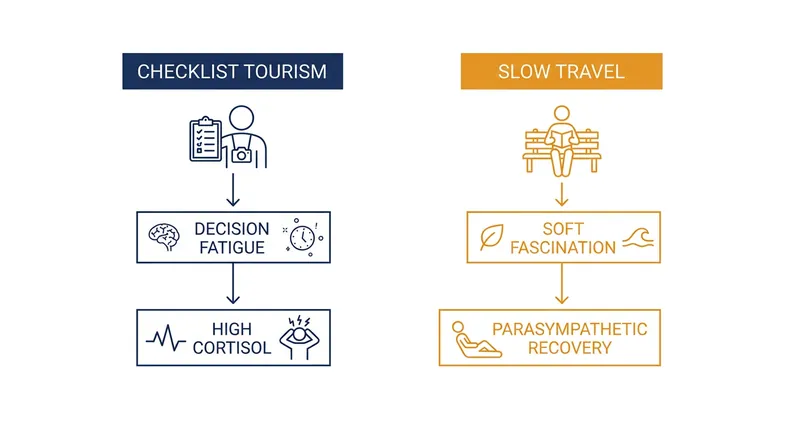 How different travel styles impact the nervous system and cognitive load.