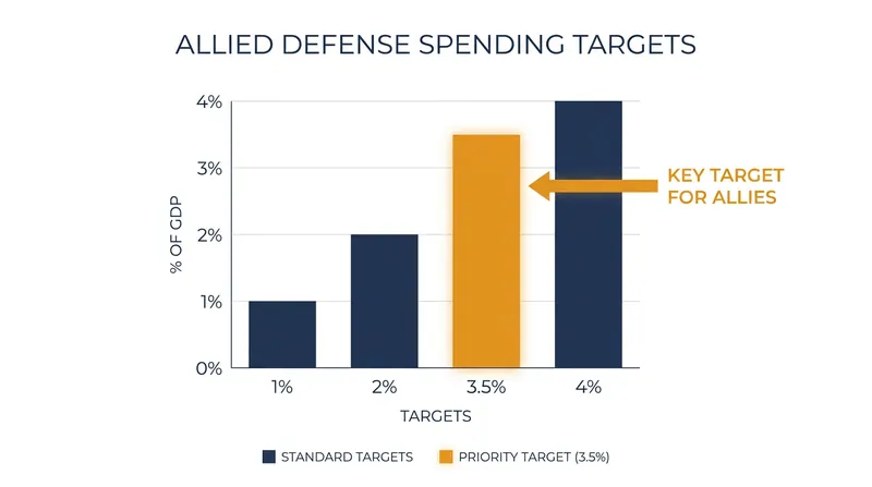 The new administration is pushing allies to meet a 3.5% GDP defense spending target.