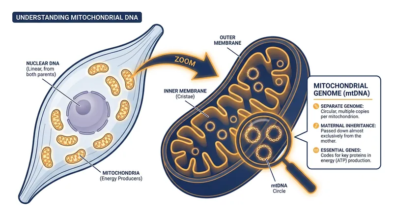 Mitochondria possess their own distinct genome, making them uniquely vulnerable to genetic mutations.
