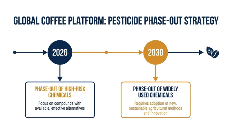 The Global Coffee Platform has established strict deadlines to transition the industry away from highly hazardous chemicals.
