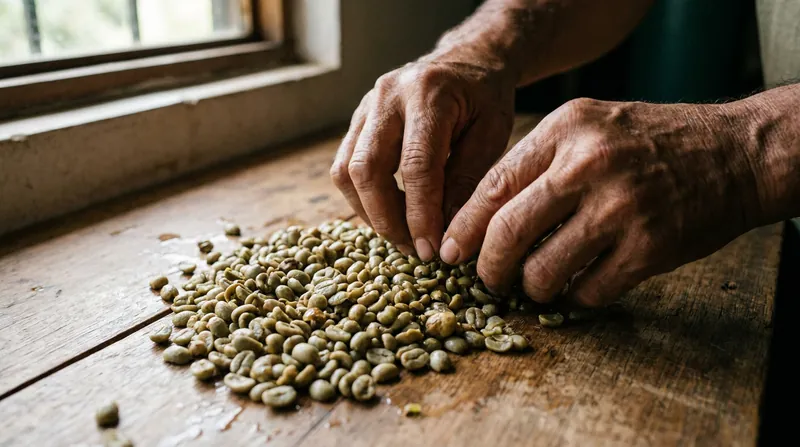 Testing reveals that pesticide residues can persist on green coffee beans and survive the roasting process.