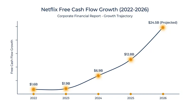 Surging free cash flow, driven by ad-tier growth and password crackdowns, funded the historic buyback.