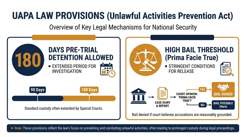Key provisions of the Unlawful Activities (Prevention) Act.