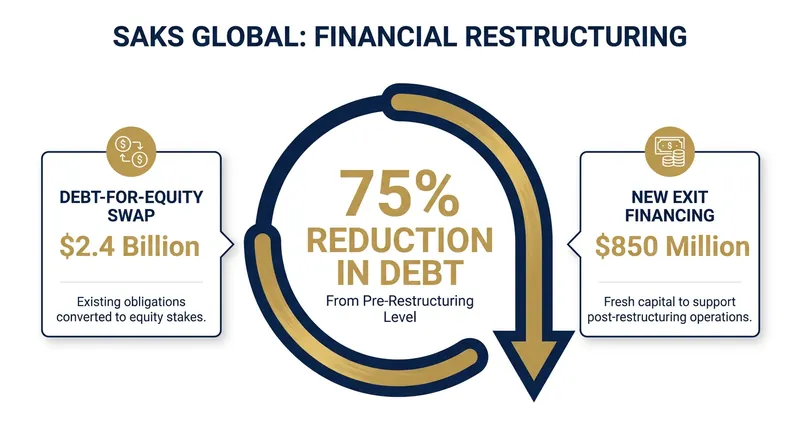 The pre-packaged Chapter 11 restructuring allowed the retailer to convert billions in debt into equity.