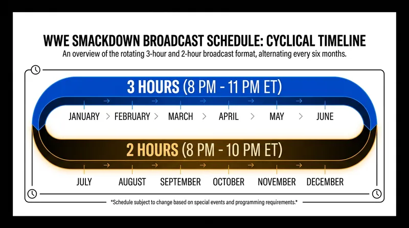 Under its current media rights agreement, SmackDown alternates its runtime every six months.
