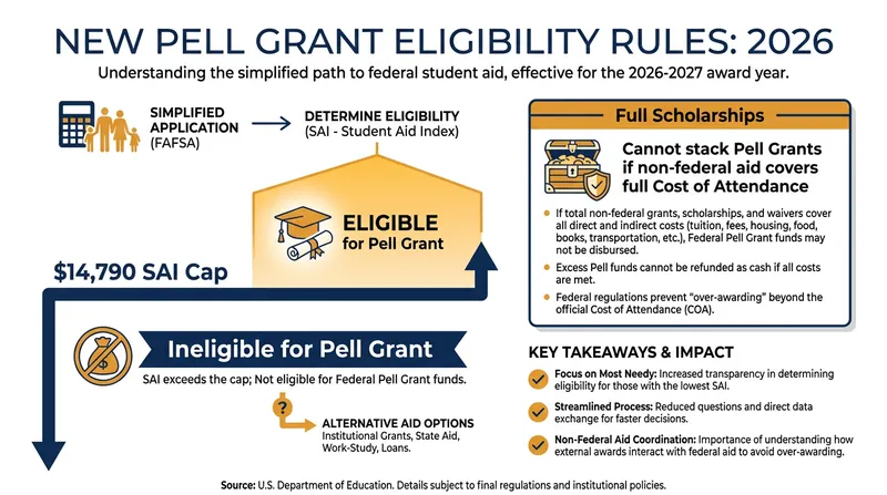 New caps prevent students with high assets or full-ride scholarships from receiving Pell Grants.