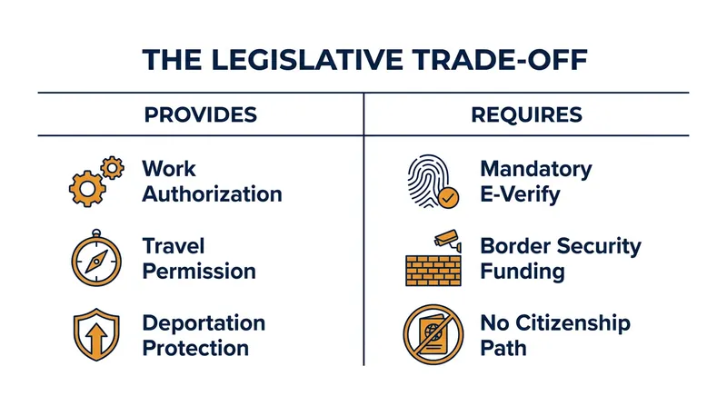 The bipartisan Dignity Act balances legal protections with strict interior enforcement.