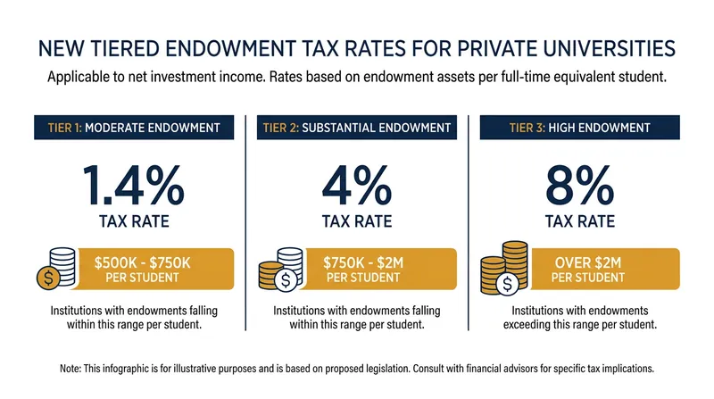 The One Big Beautiful Bill Act replaces the flat 1.4% tax with a progressive three-tier structure.