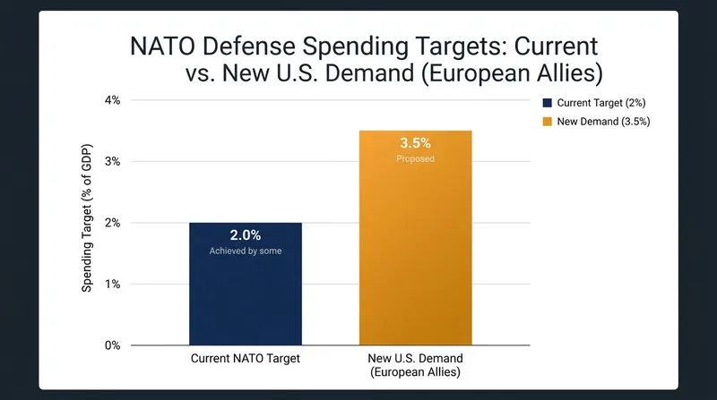 The U.S. is demanding European allies drastically increase defense spending to backfill departing American assets.