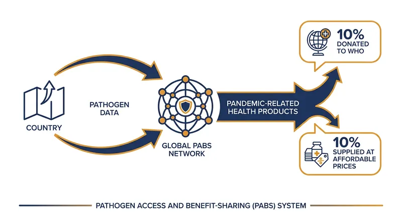 The PABS system legally links the rapid sharing of pathogen data with guaranteed access to life-saving medical products.