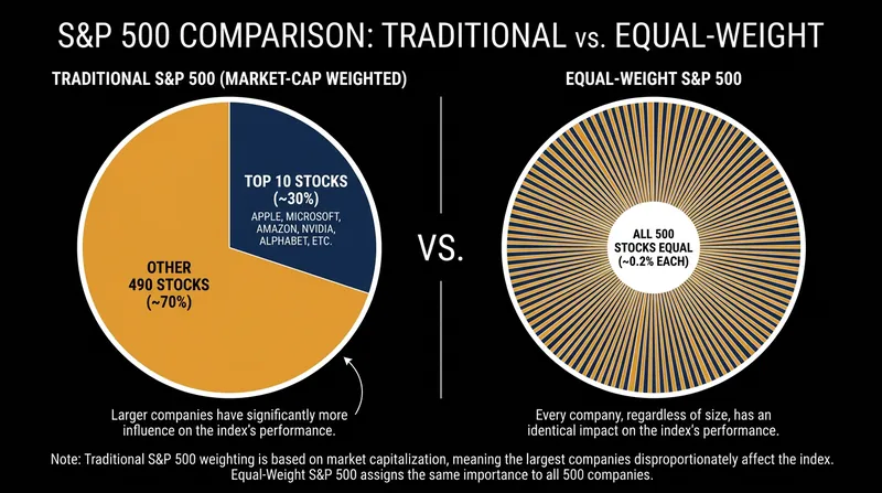 How concentration risk skews the traditional capitalization-weighted index.
