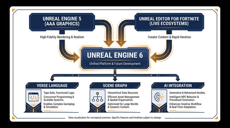 Unreal Engine 6 merges Epic's traditional AAA development pipeline with its live-service Fortnite ecosystem.