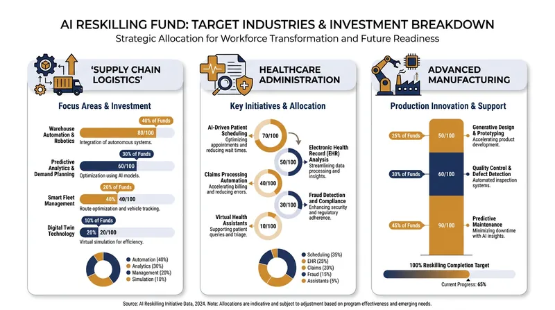 The initiative targets sectors highly exposed to AI disruption but ripe for productivity gains.