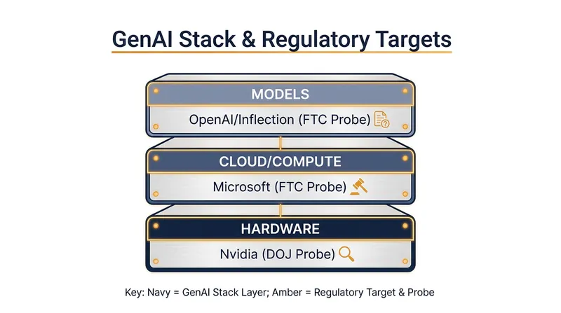 How the DOJ and FTC have divided antitrust oversight across the generative AI stack.