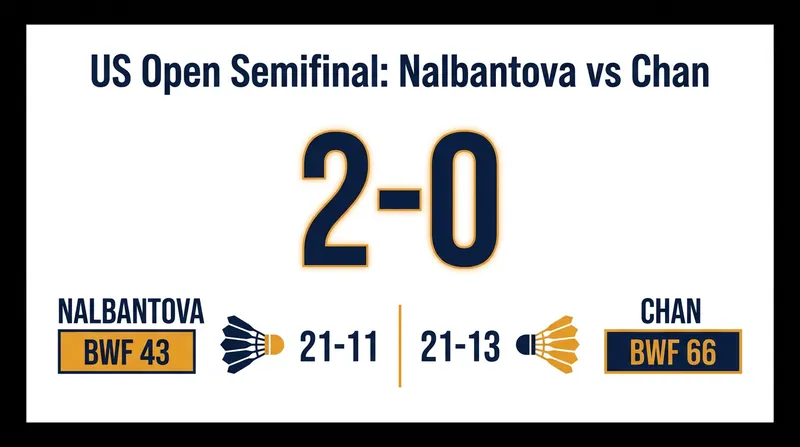 Match statistics from the US Open Women's Singles Semifinal.
