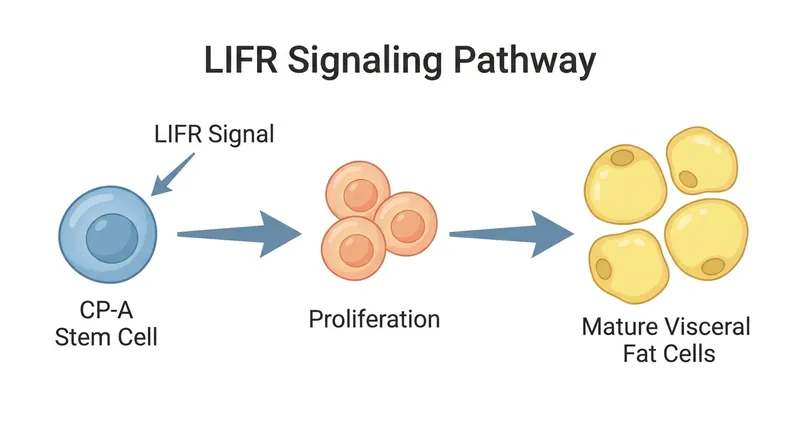The LIFR pathway acts as the biological engine that commands CP-A cells to multiply.