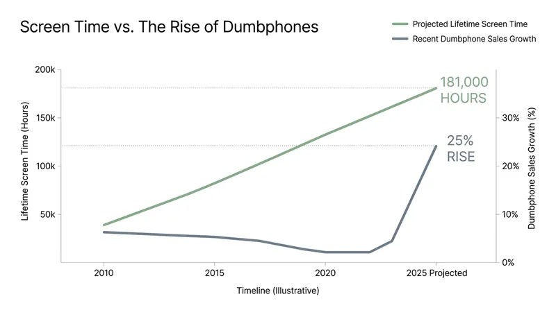 Faced with staggering screen time projections, a growing demographic is actively seeking to reintroduce friction into their digital lives.