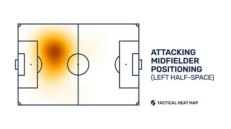 By operating in the left half-space, Christian Pulisic is freed from traditional touchline duties to act as a roaming inside forward.
