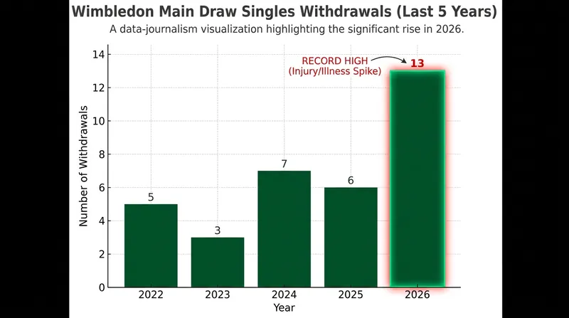 The 2026 Championships have seen a notable wave of pre-tournament withdrawals across both the men's and women's draws.