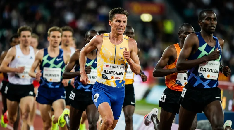 Sweden's Andreas Almgren used a calculated third-place finish to seize the overall Diamond League points lead.