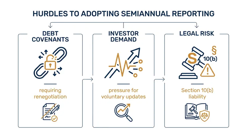 Even if the SEC allows semiannual reporting, contractual and market pressures may keep companies on a 90-day cycle.