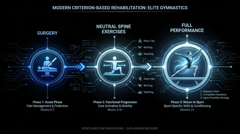 Criterion-based physical therapy requires athletes to pass specific biomechanical thresholds before resuming full routines.