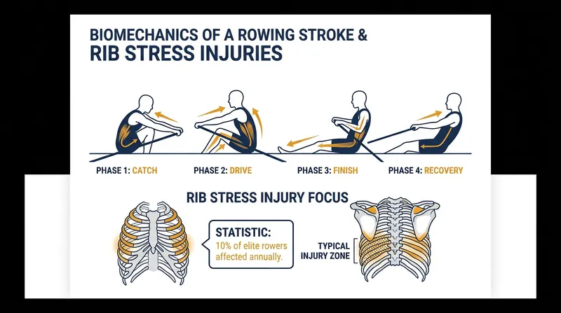 Rib stress injuries are a common overuse condition, affecting up to 10 percent of elite rowers annually.