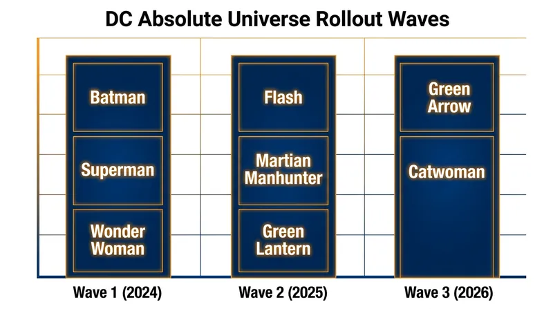 The Absolute Universe has rapidly expanded across three distinct waves of character reinventions.