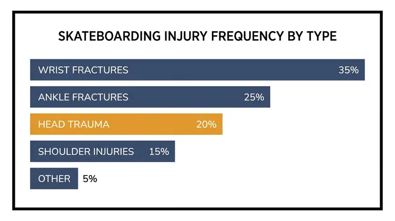 Head impacts are responsible for 75 percent of all skateboarding fatalities, underscoring the need for proper protective gear.
