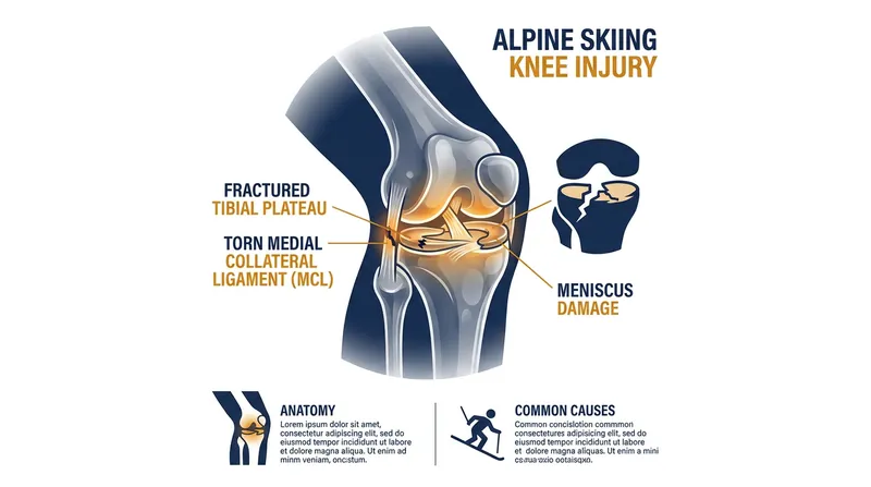 The anatomy of Bassino's injury, which required reconstructive surgery to repair bone, ligament, and cartilage damage.