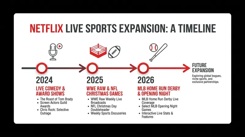 Netflix has aggressively expanded its live programming portfolio over the last three years.