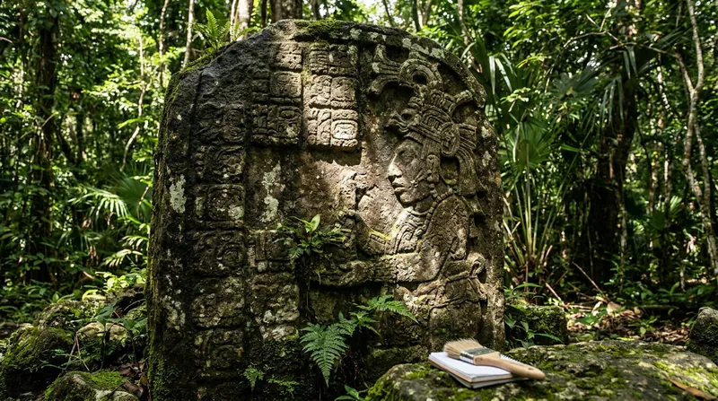 Archaeologists discovered 14 carved altars and stelae at the site, which served as public records for the ancient city.