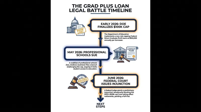 The timeline of the legal challenge that halted the new borrowing limits.