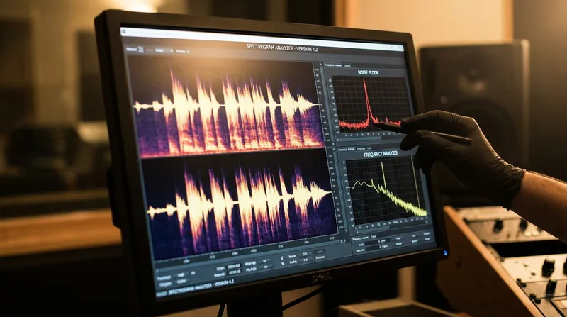 Forensic analysts look for microscopic anomalies in acoustic patterns that are imperceptible to the human ear.