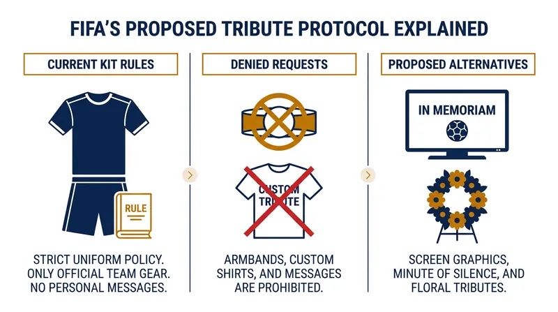 FIFA is reportedly drafting a standardized protocol to handle bereavement and tribute requests.