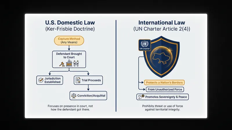 The core legal friction: domestic jurisdiction versus international sovereignty.