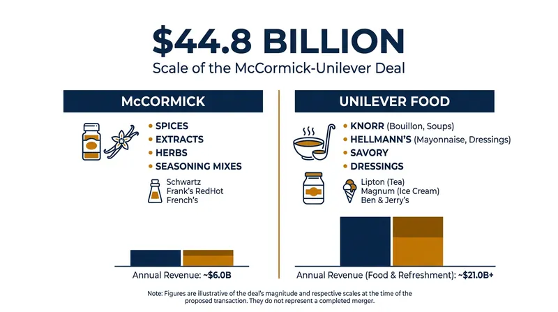 The acquisition creates a combined entity with over $18.2 billion in annual food revenue.