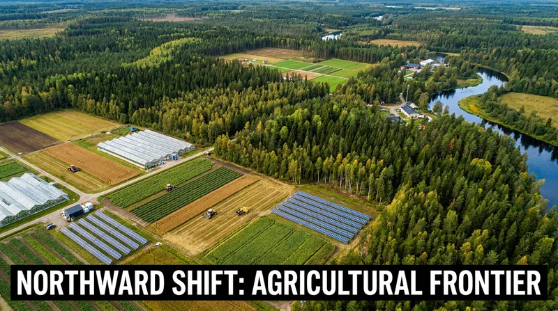 As mid-latitude breadbaskets face severe heat stress, agricultural potential is projected to shift toward higher latitudes.