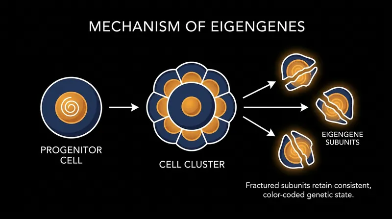 Cells inherit highly stable co-expression patterns, known as eigengenes, from their ancestors to maintain their positional identity.