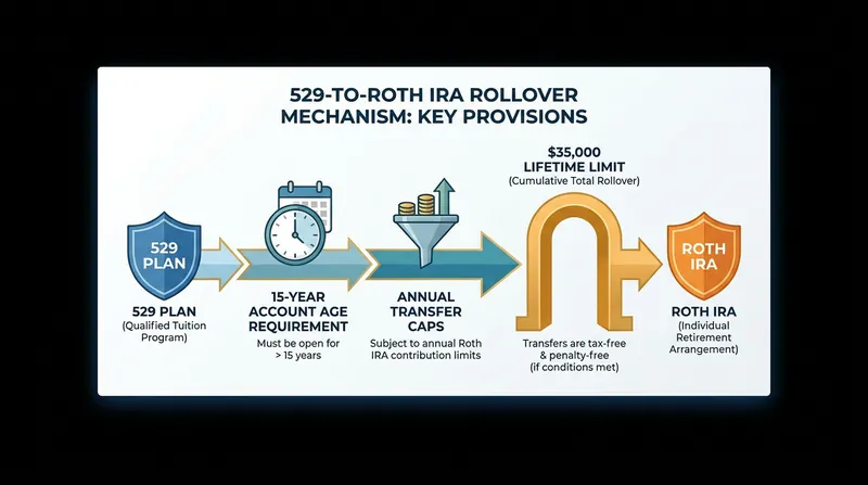 The SECURE 2.0 Act provides a safety net for overfunded 529 plans by allowing penalty-free rollovers to a Roth IRA.
