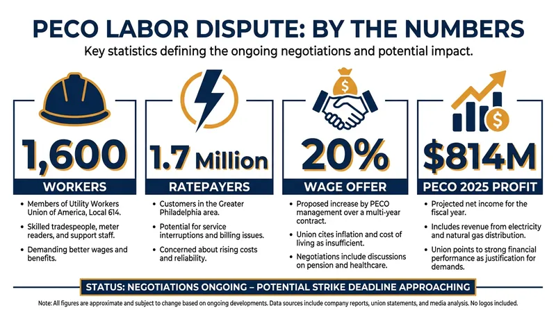 By the numbers: The scale and stakes of the impending PECO utility strike.