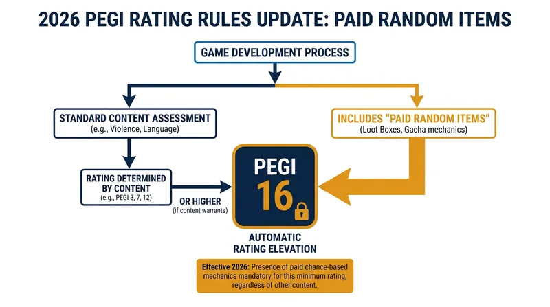Starting in June 2026, any game featuring paid random items will automatically receive a minimum PEGI 16 rating.