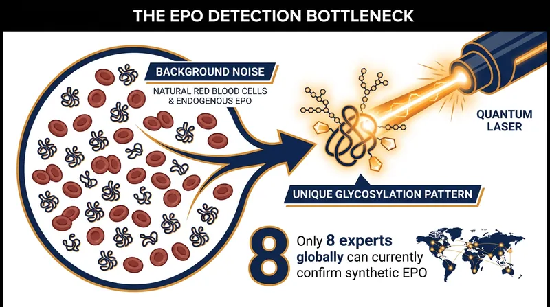 How quantum optics isolate synthetic EPO proteins from biological background noise.