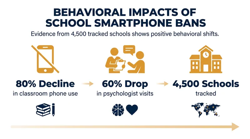 While academic gains are modest, the behavioral and mental health benefits of removing phones are substantial.