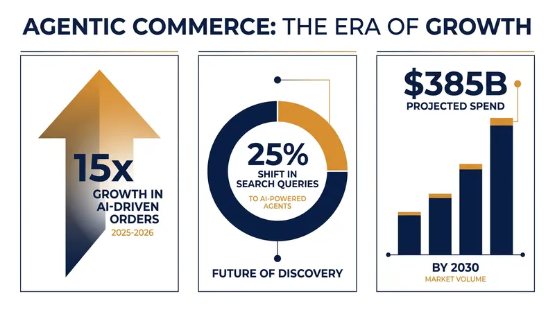 Agentic commerce is rapidly moving from a niche tech feature to a primary driver of retail spending.