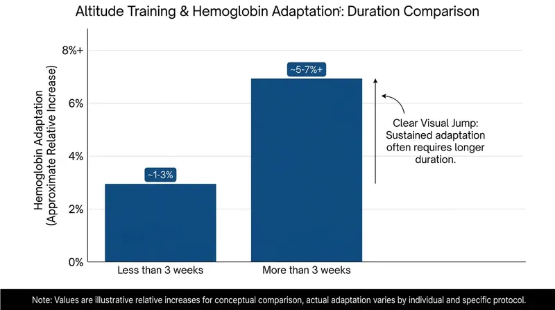 Interventions lasting longer than 21 days are required to maximize the body's production of new red blood cells.