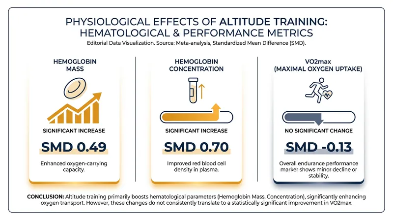 The 2025 meta-analysis aggregated data from 13 studies to isolate the specific physiological changes triggered by altitude.
