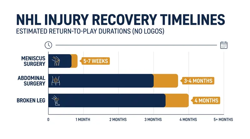 Projected recovery timelines for key NHL players undergoing offseason procedures.