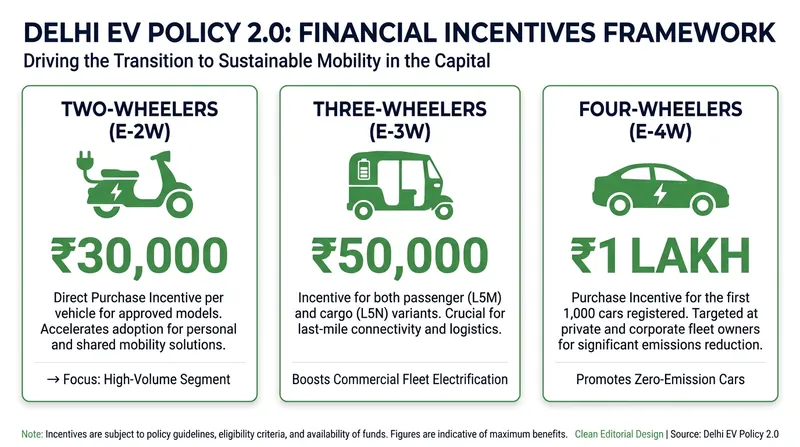 First-year purchase subsidies designed to bridge the price gap between EVs and petrol vehicles.