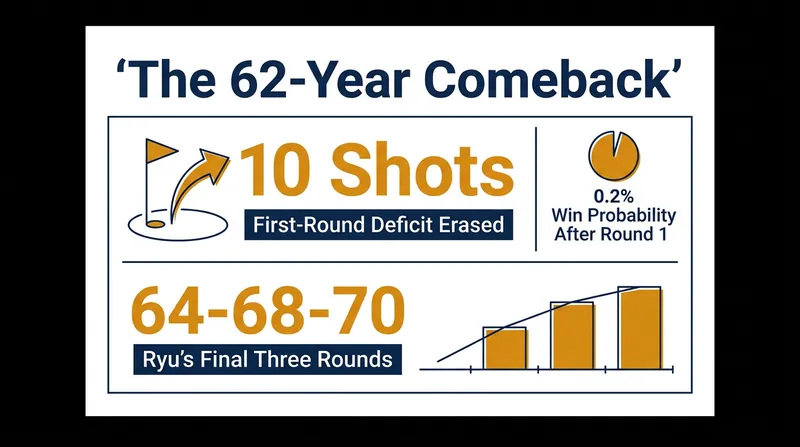 Ryu's 10-shot comeback tied a record that had stood since 1964.